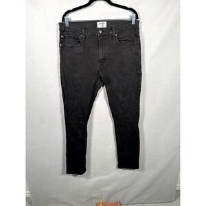 Denizen From Levis Jeans Mens 36W Black Denim Dark Wash Everyday Wear Skinny Leg